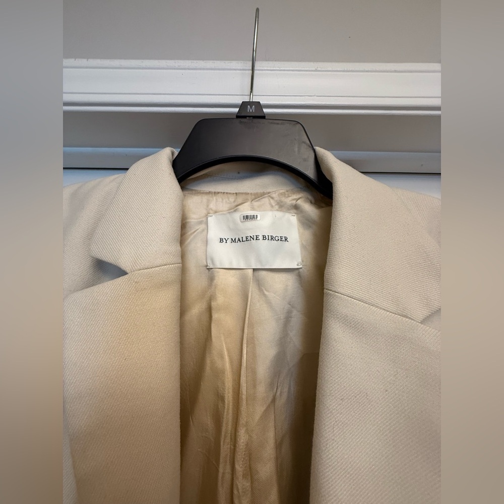 By Malene Birger Biena Woven Oversized Blazer Beige Size S $880 - Picture 4 of 9